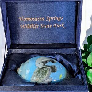 Ne' Qwa Art Ornament Homosassa Springs State Park Reverse Painted COA